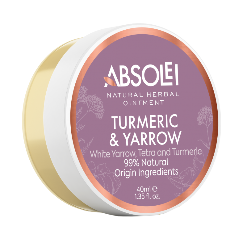 Absolei Natural Hemorrhoids Ointment with White Yarrow, Tetra and Turmeric - 40 ml - Herbal Ointments