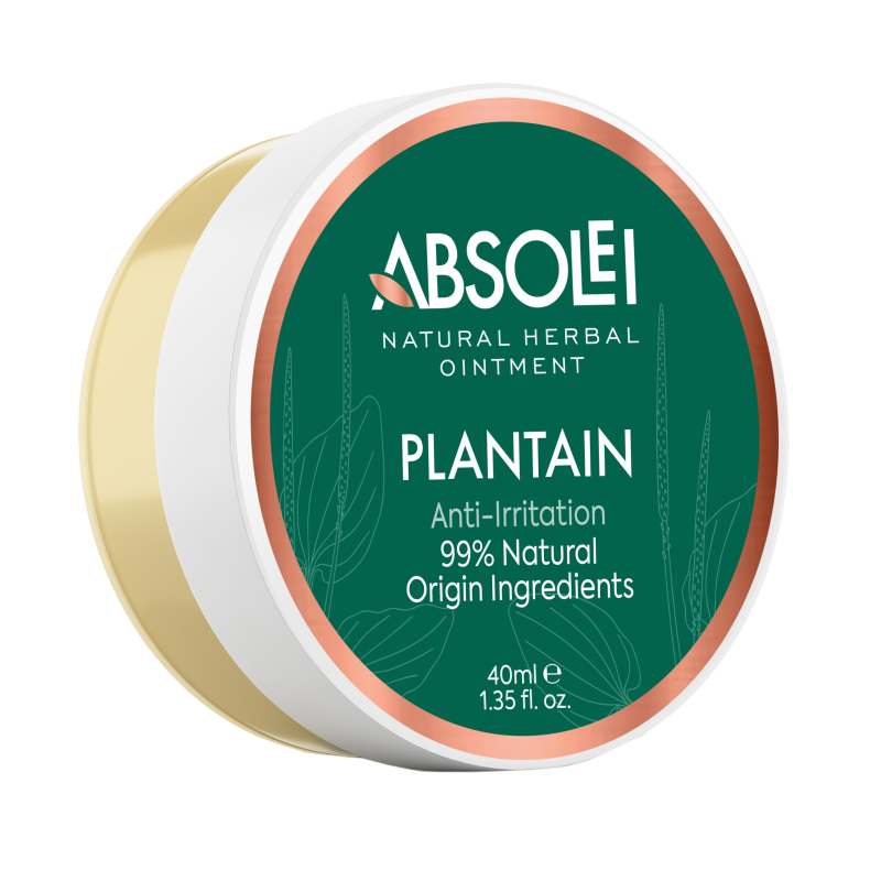 Absolei Natural Plantain Ointment for Itchy, Irritated Skin and Insect Bites - 40 ml - Herbal Ointments